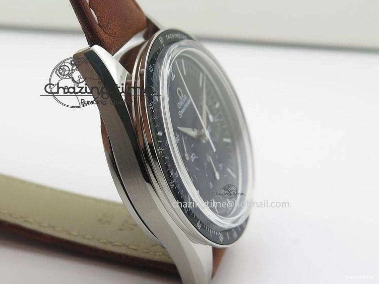 0508 Supportive Speedmaster Professional The Moon Watch on Brown Asso Strap Asian Manual Winding Chronograph Movement 8288